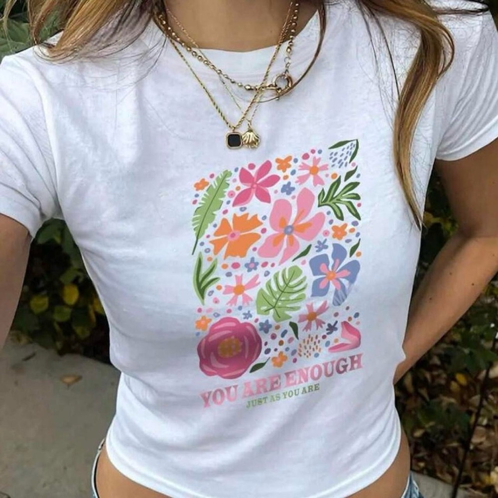 Floral Graphic Tee - White